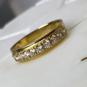 10K gold band ring